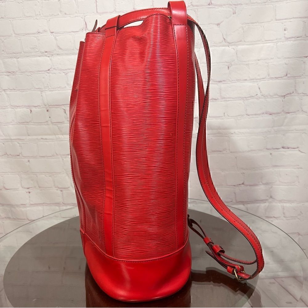 LOUIS VUITTON Epi Randonnee GM Castillan Red. Big Roomy Backpack. - Picture 3 of 17
